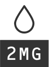 Droplet icon above 2MG label.