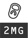 Pill outline above printed label '2MG' indicating a 2 milligram dose