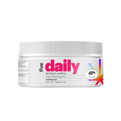 MICRODOSE GUMMIES; 2mg + 25mg per gummy; multiflavored; 20 CT. JAR · 500MG PER JAR; 40MG PER JAR