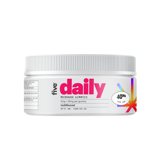 MICRODOSE GUMMIES; 2mg + 25mg per gummy; multiflavored; 20 CT. JAR · 500MG PER JAR; 40MG PER JAR