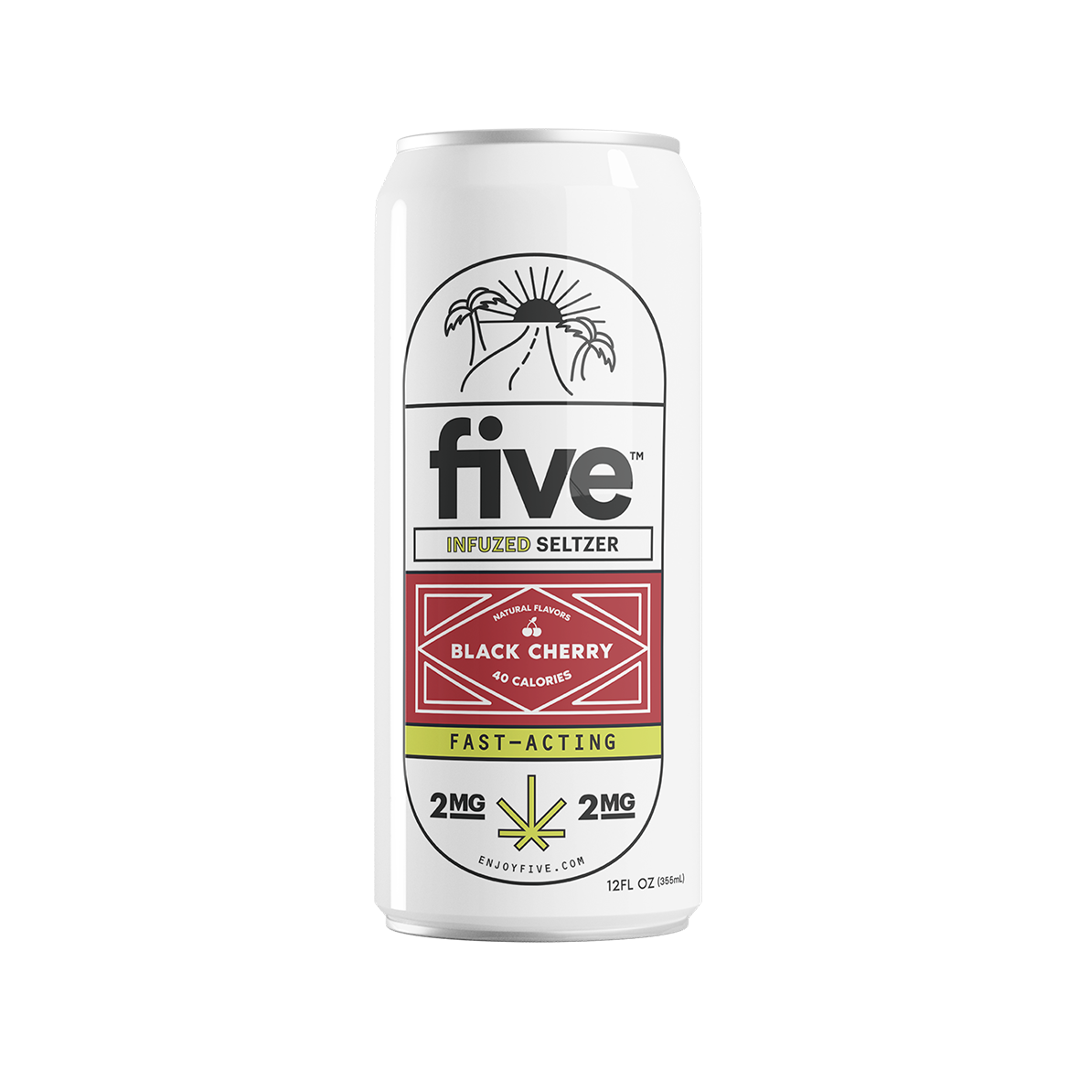 INFUZED SELTZER NATURAL FLAVORS BLACK CHERRY 40 CALORIES FAST-ACTING 2MG 2MG TM 12FL OZ (355mL)